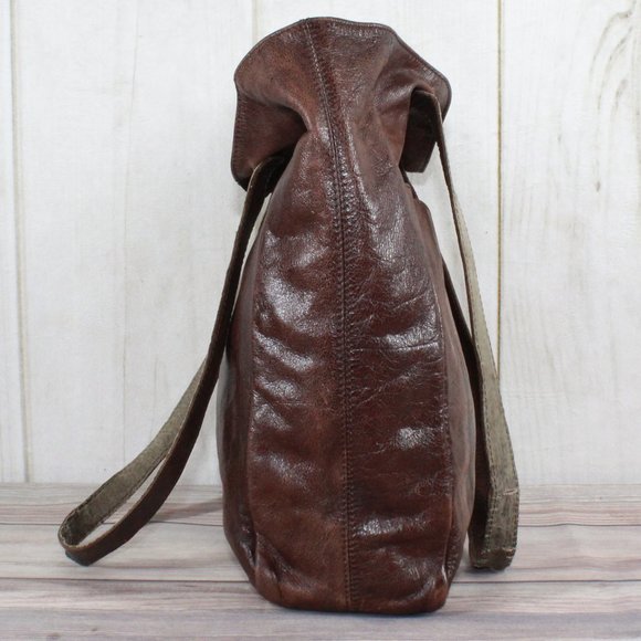 Ellington Brown Leather Double Handle Shoulder Tote Handbag Purse - Picture 2 of 12
